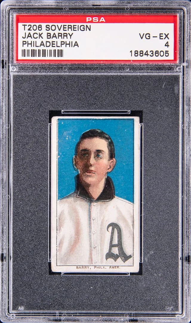 1909-11 T206 Jack Barry, Philadelphia - Sovereign White Border #no-number card image