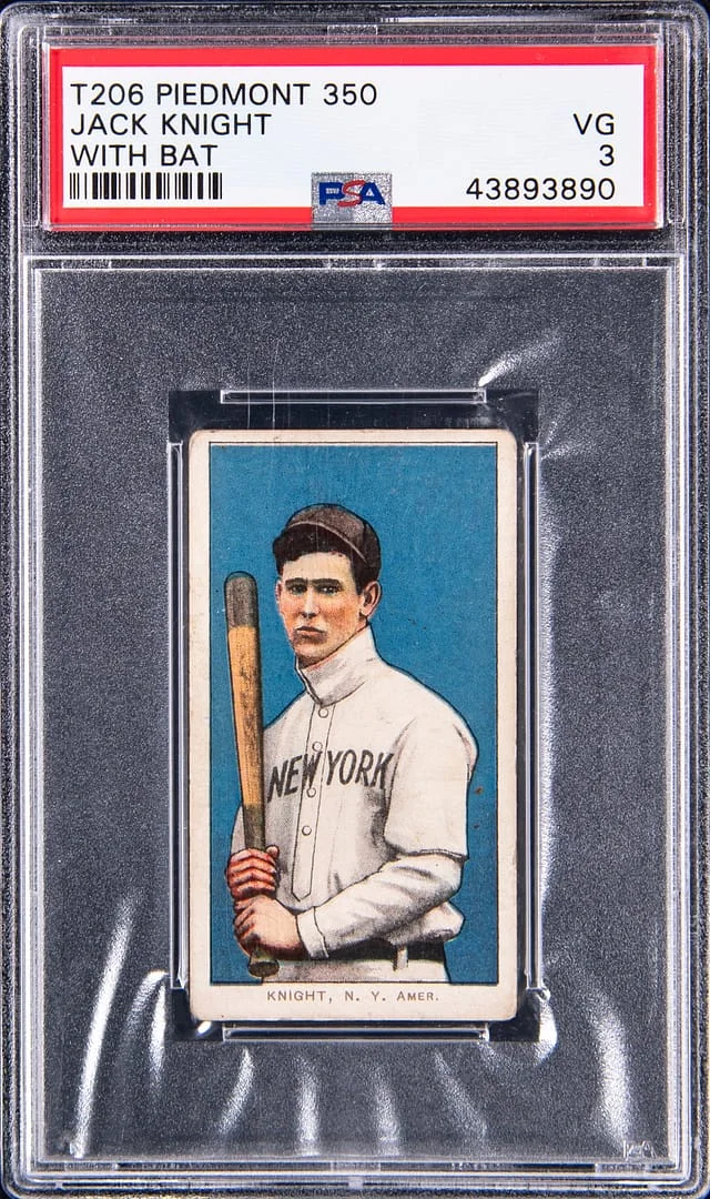 1909-11 T206 Jack Knight, With Bat - Piedmont 350 White Border #no-number card image