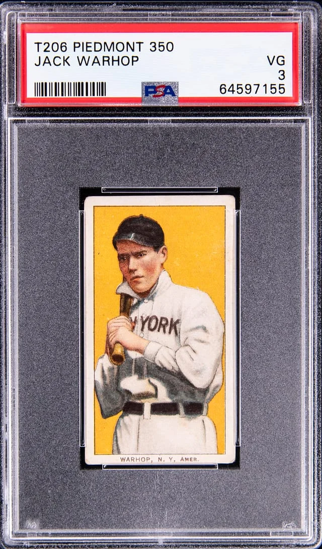 1909-11 T206 Jack Warhop White Border #no-number card image