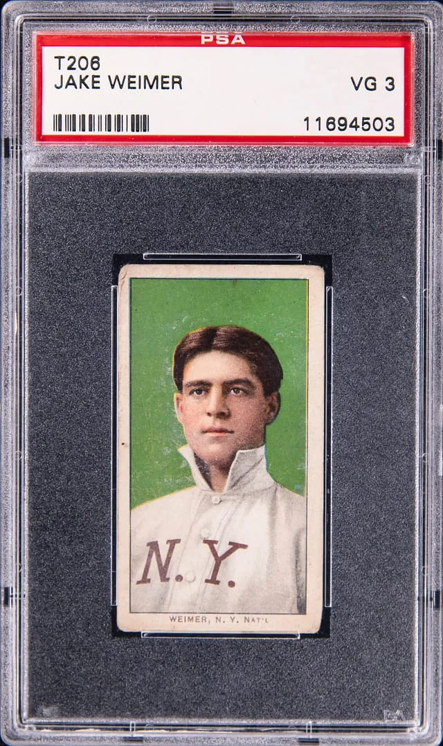 1909-11 T206 Jake Weimer - Piedmont White Border #no-number card image