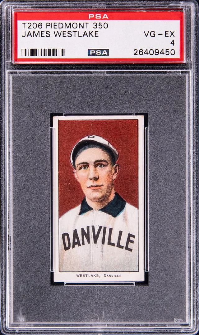 1909-11 T206 James Westlake - Piedmont 350 White Border #no-number card image