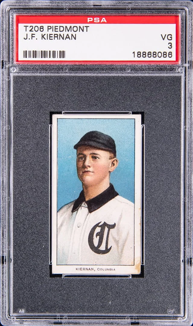 1909-11 T206 J.F. Kiernan - Piedmont White Border #no-number card image