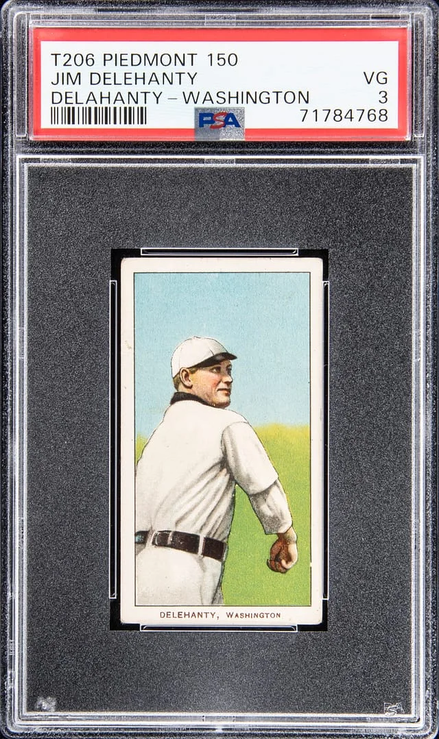 1909-11 T206 Jim Delehanty, Washington White Border #no-number card image