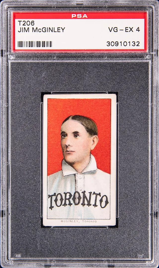 1909-11 T206 Jim McGinley - Piedmont White Border #no-number card image