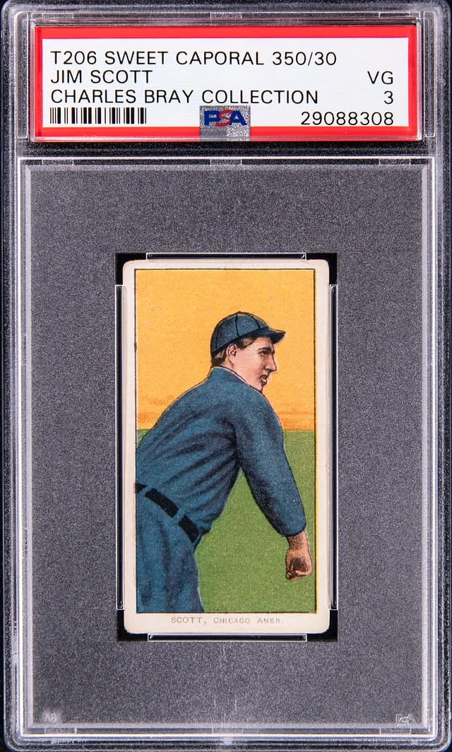 1909-11 T206 Jim Scott, Charles Bray Collection - Sweet Caporal 350/30 White Border #no-number card image