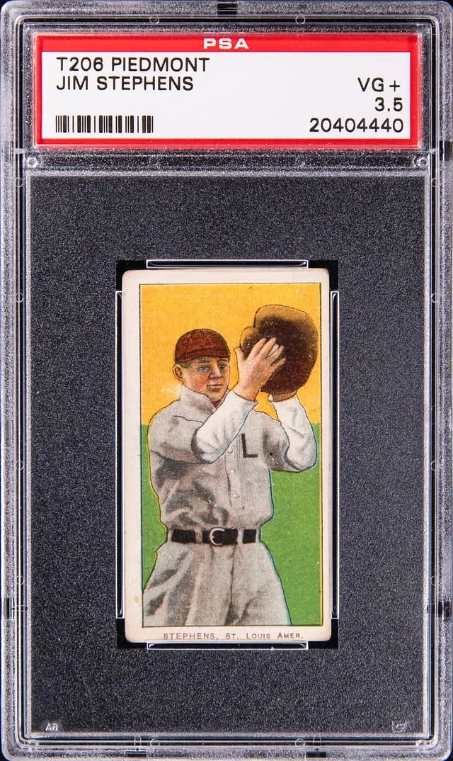 1909-11 T206 Jim Stephens - Piedmont White Border #no-number card image