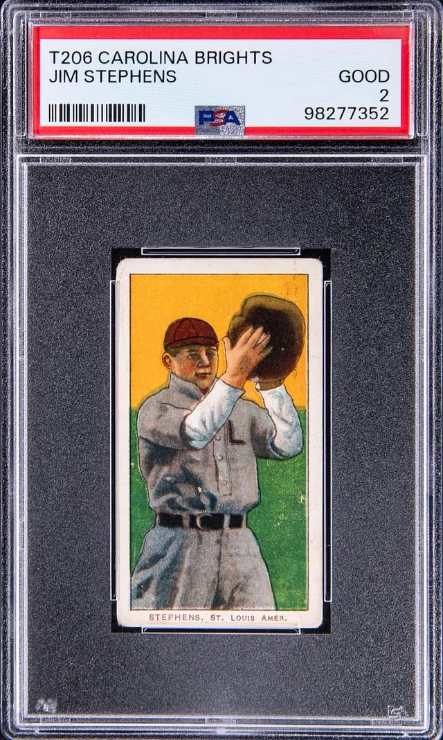 1909-11 T206 Jim Stephens - Scarce Carolina Brights Back White Border #no-number card image