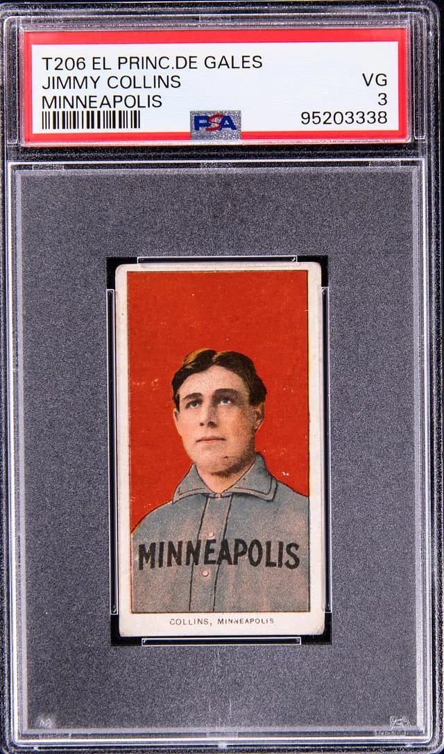 1909-11 T206 Jimmy Collins, Minneapolis - El Principe De Gales Back White Border #no-number card image
