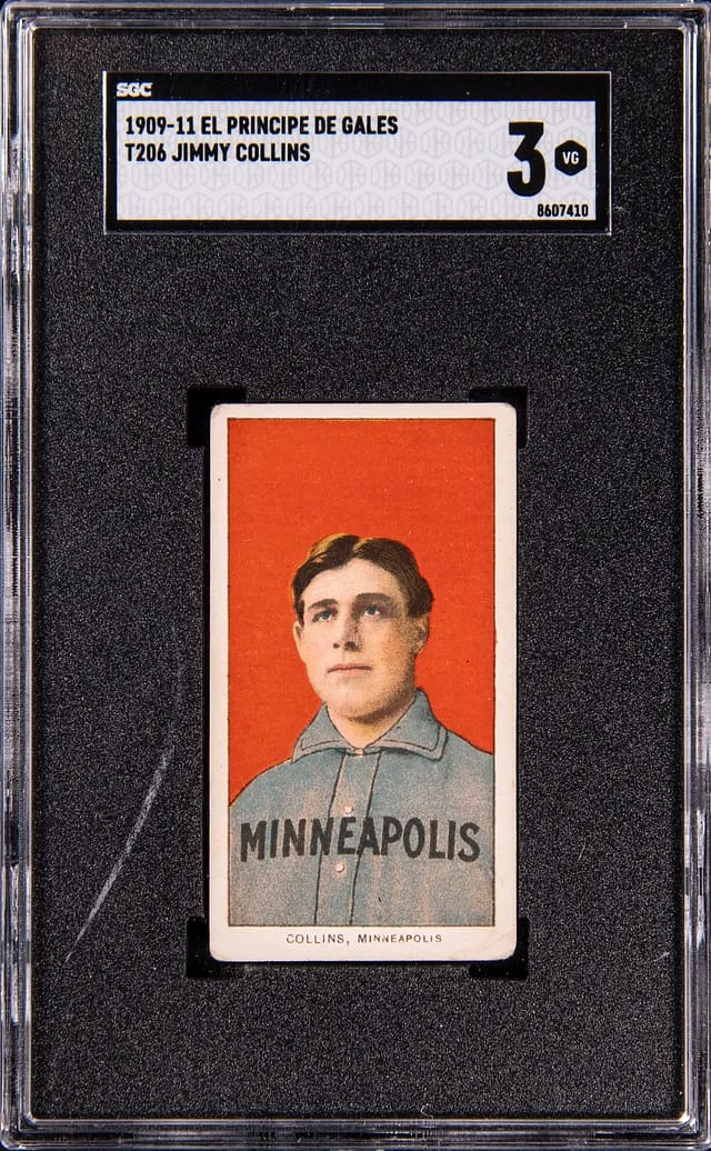 1909-11 T206 Jimmy Collins, Minneapolis - El Principe De Gales White Border #no-number card image