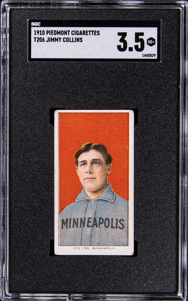1909-11 T206 Jimmy Collins - Piedmont/350 White Border #no-number card image