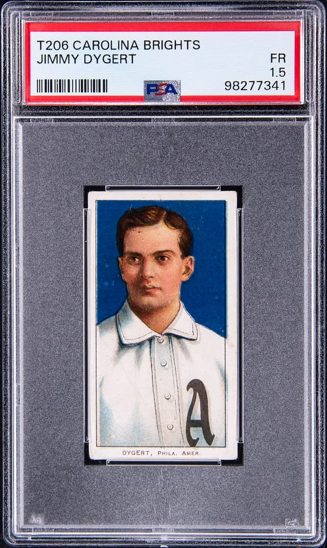1909-11 T206 Jimmy Dygert - Scarce Carolina Brights Back White Border #no-number card image