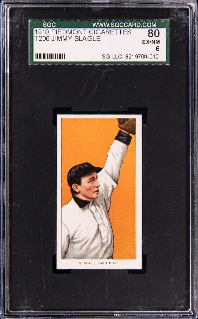 1909-11 T206 Jimmy Slagle - Piedmont White Border #no-number card image