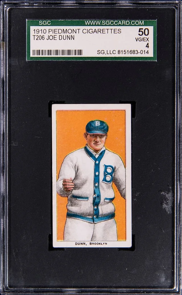 1909-11 T206 Joe Dunn - Piedmont/350 White Border #no-number card image