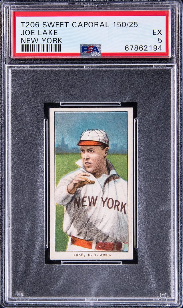1909-11 T206 Joe Lake, New York White Border #no-number card image