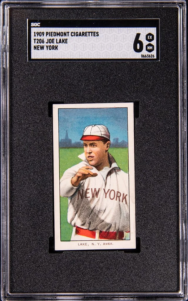 1909-11 T206 Joe Lake, New York - Piedmont White Border #no-number card image