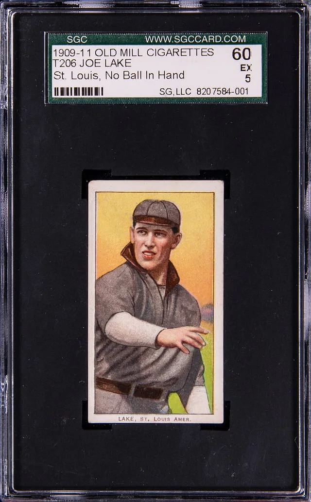 1909-11 T206 Joe Lake, St. Louis, No Ball in Hand White Border #no-number card image