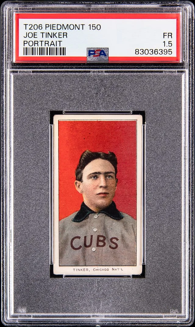 1909-11 T206 Joe Tinker, Portrait - Piedmont/150 White Border #no-number card image
