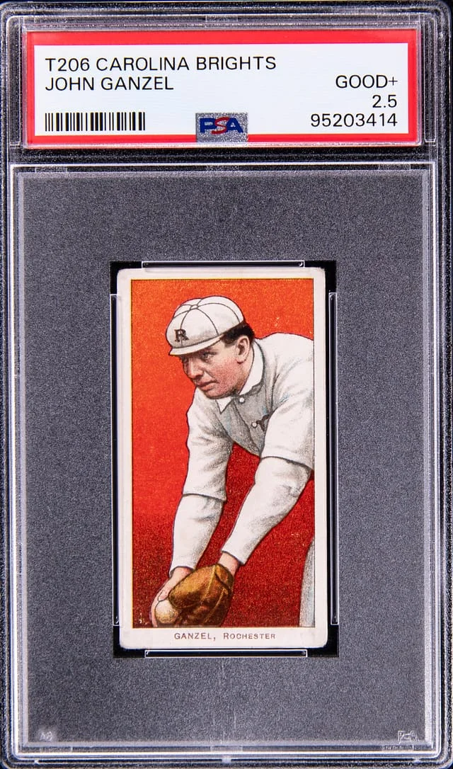 1909-11 T206 John Ganzel - Carolina Brights Back White Border #no-number card image