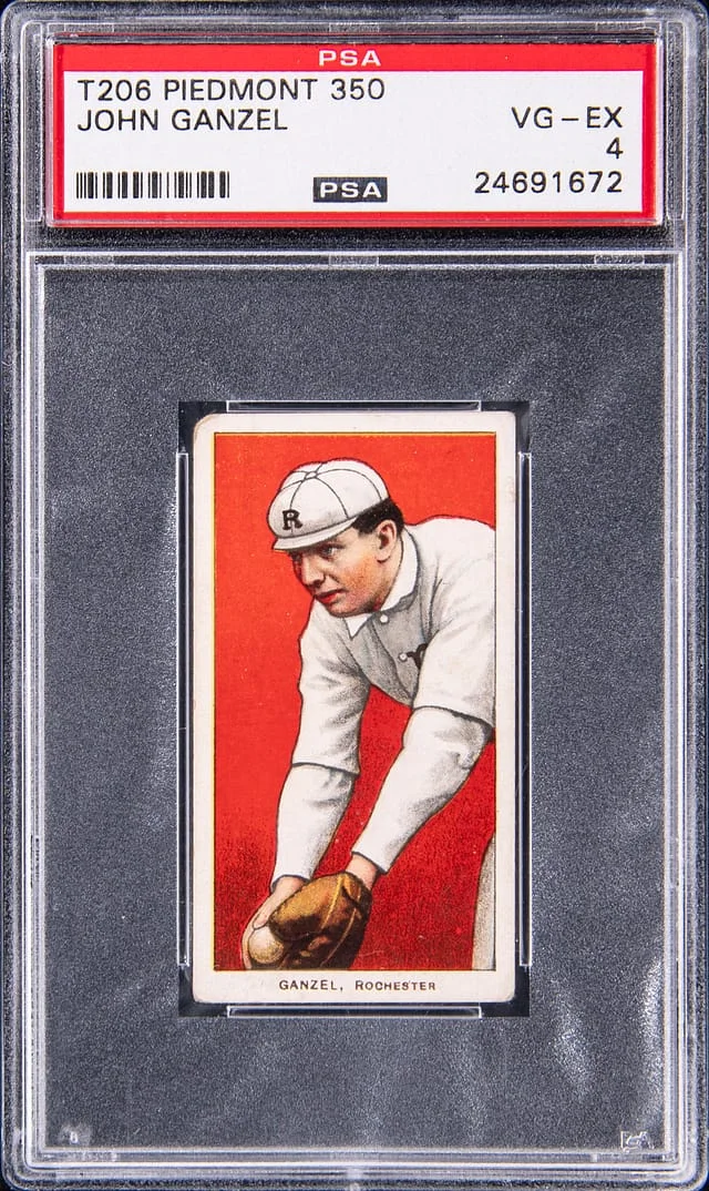 1909-11 T206 John Ganzel - Piedmont 350 White Border #no-number card image