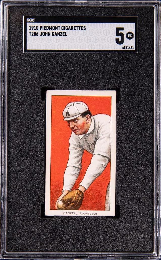 1909-11 T206 John Ganzel - Piedmont White Border #no-number card image