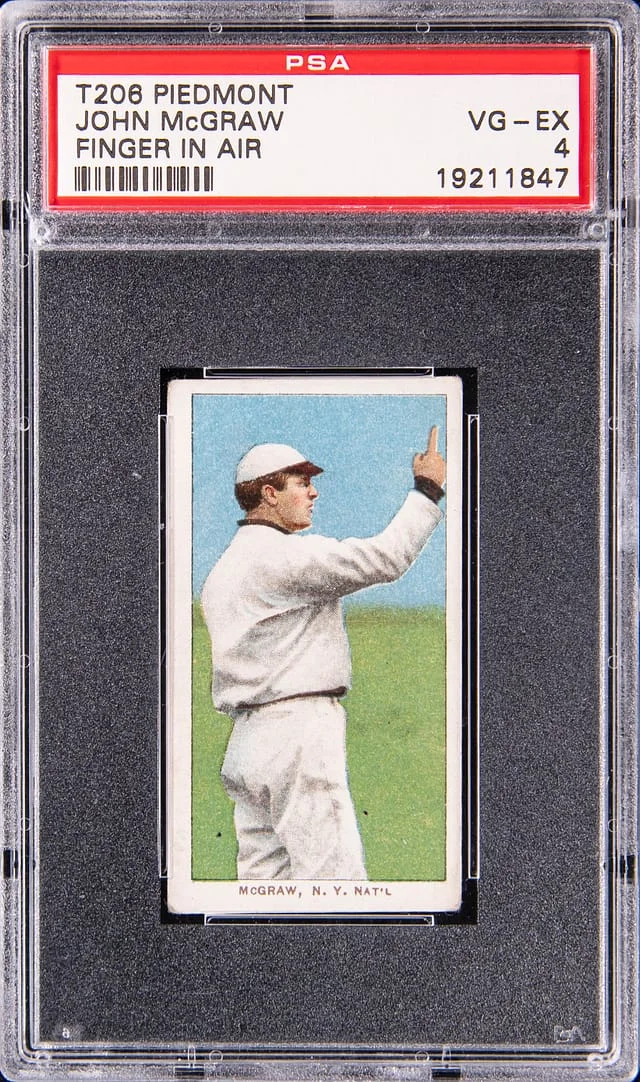 1909-11 T206 John McGraw, Finger in Air - Piedmont White Border #no-number card image