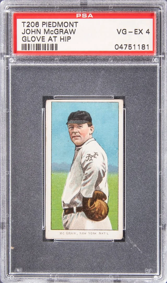 1909-11 T206 John McGraw, Glove At Hip White Border #no-number card image