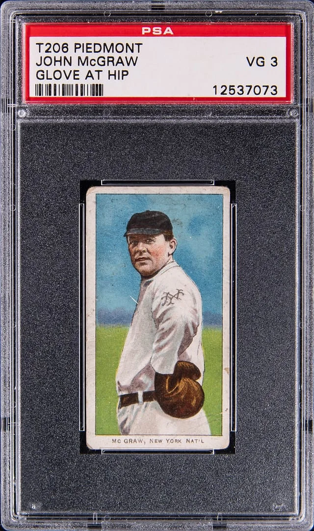 1909-11 T206 John McGraw, Glove at Hip - Piedmont/350-460 White Border #no-number card image