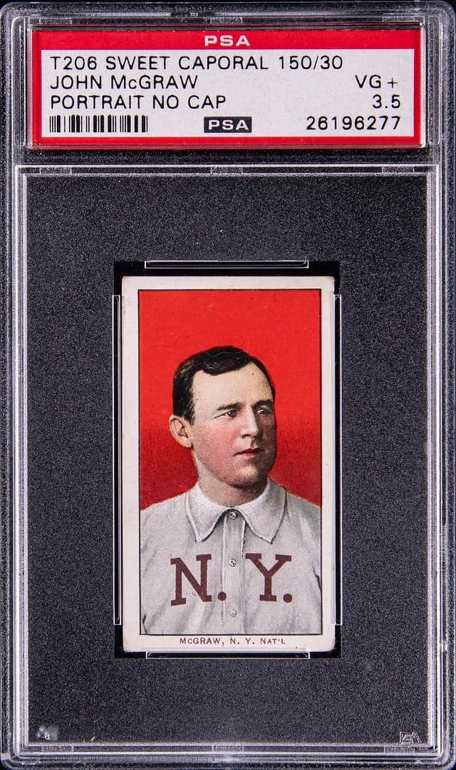 1909-11 T206 John McGraw, Portrait, No Cap White Border #no-number card image