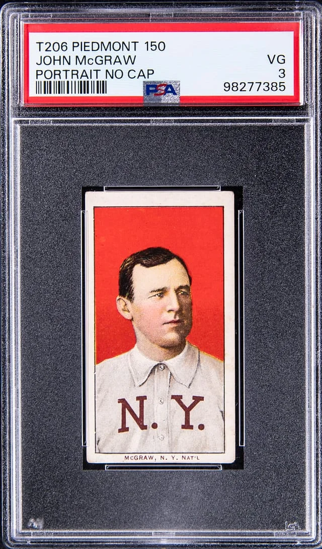 1909-11 T206 John McGraw, Portrait, No Cap - Piedmont 150 White Border #no-number card image
