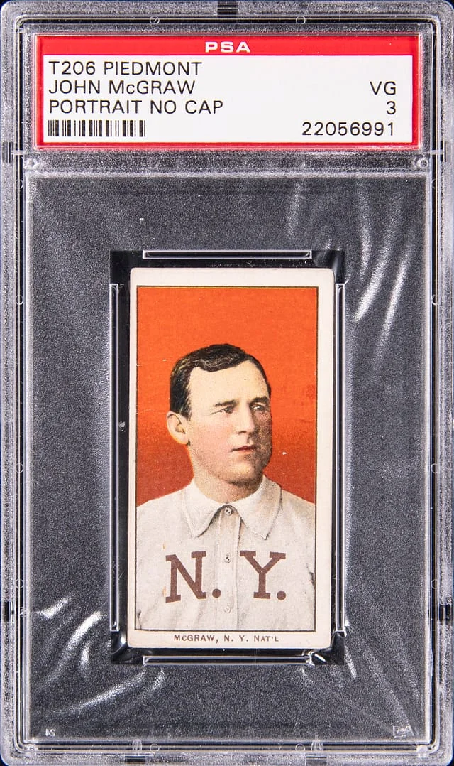 1909-11 T206 John McGraw, Portrait No Cap - Piedmont White Border #no-number card image