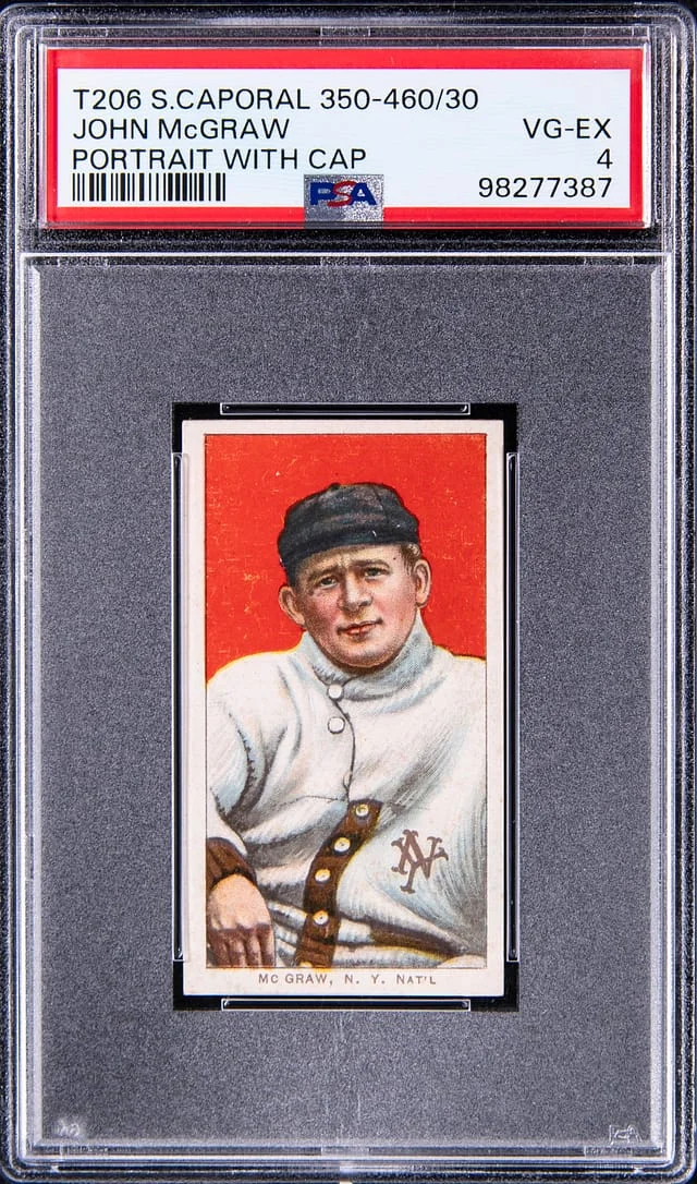 1909-11 T206 John McGraw, Portrait, With Cap - Sweet Caporal 350-460 White Border #no-number card image