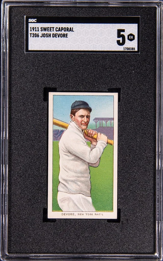 1909-11 T206 Josh Devore - Sweet Caporal White Border #no-number card image