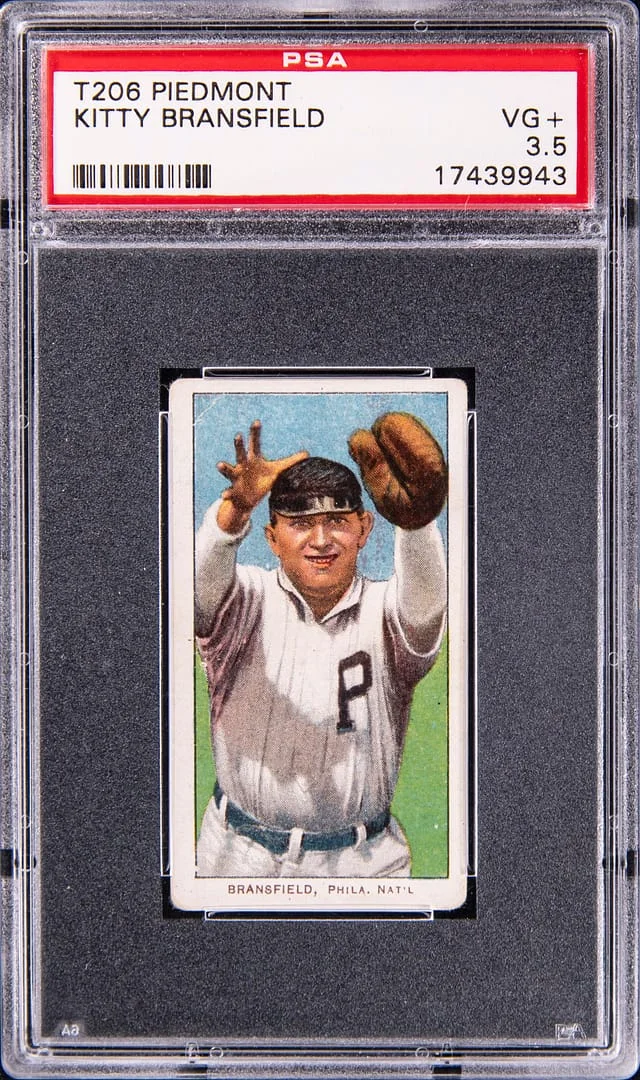 1909-11 T206 Kitty Bransfield - Piedmont White Border #no-number card image