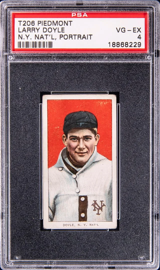 1909-11 T206 Larry Doyle, N.Y. Nat'l, Portrait - Piedmont White Border #no-number card image