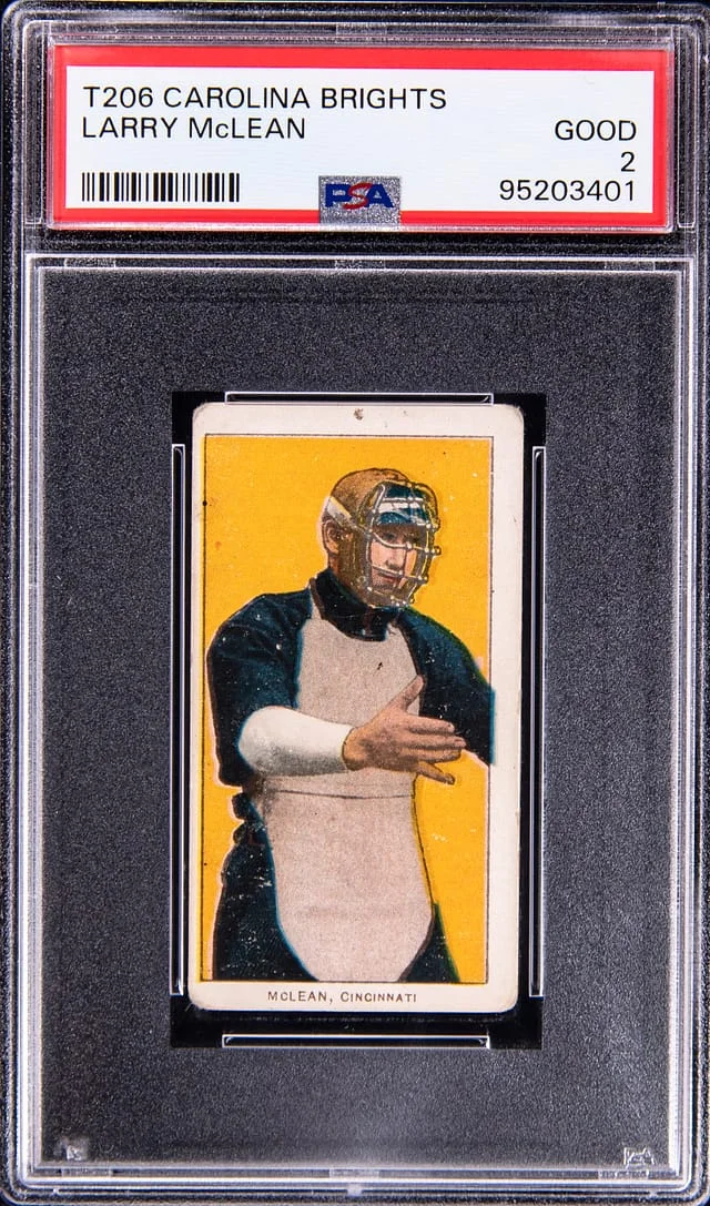 1909-11 T206 Larry McLean - Scarce Carolina Brights Back White Border #no-number card image