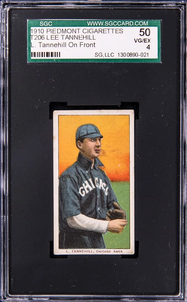1909-11 T206 Lee Tannehill, L. Tannehill On Front White Border #no-number card image