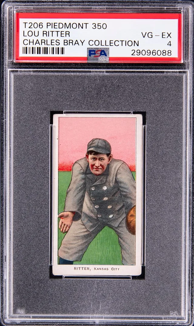 1909-11 T206 Lou Ritter, Charles Bray Collection - Piedmont 350 White Border #no-number card image