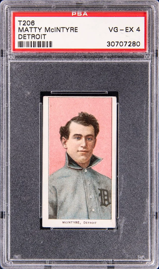 1909-11 T206 Matty McIntyre, Detroit - Piedmont White Border #no-number card image
