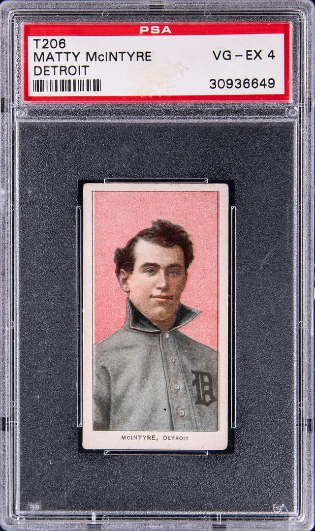 1909-11 T206 Matty McIntyre Detroit #NNO card image