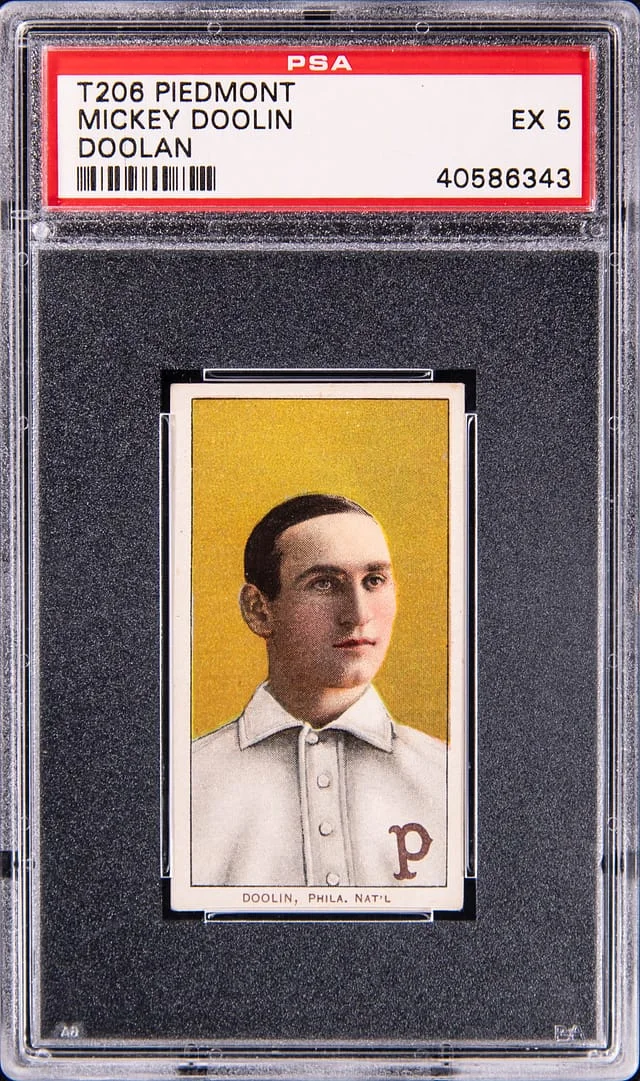 1909-11 T206 Mickey Doolin (Doolan) - Piedmont White Border #no-number card image