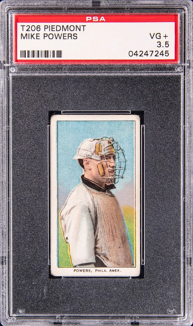 1909-11 T206 Mike Powers - Piedmont White Border #no-number card image