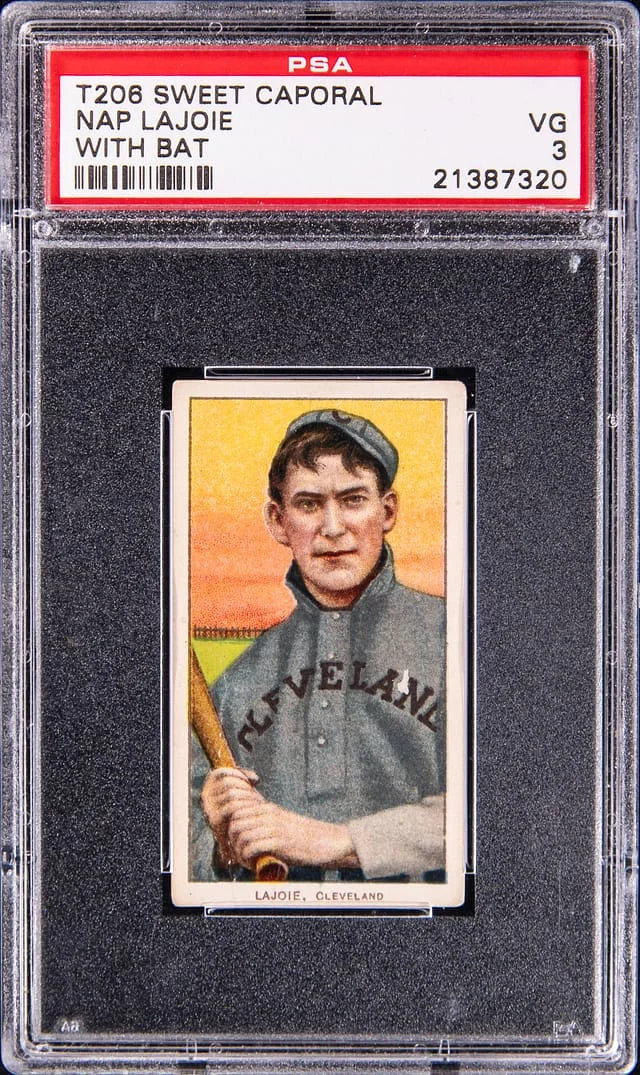 1909-11 T206 Nap Lajoie, With Bat - Sweet Caporal White Border #no-number card image