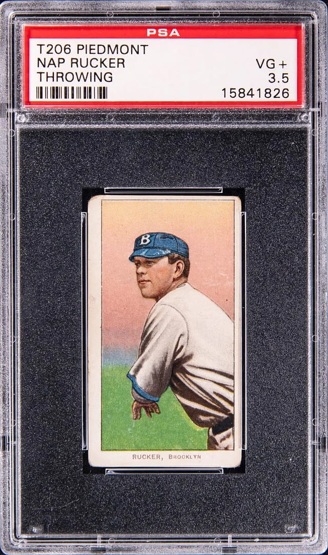 1909-11 T206 Nap Rucker, Throwing - Piedmont White Border #no-number card image