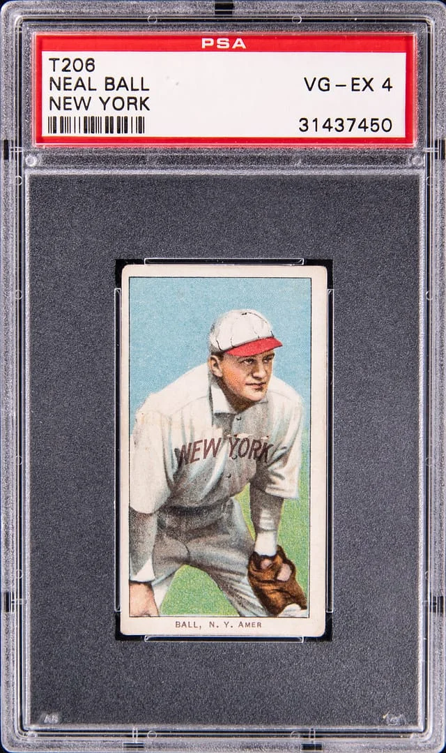 1909-11 T206 Neal Ball, New York - Piedmont White Border #no-number card image
