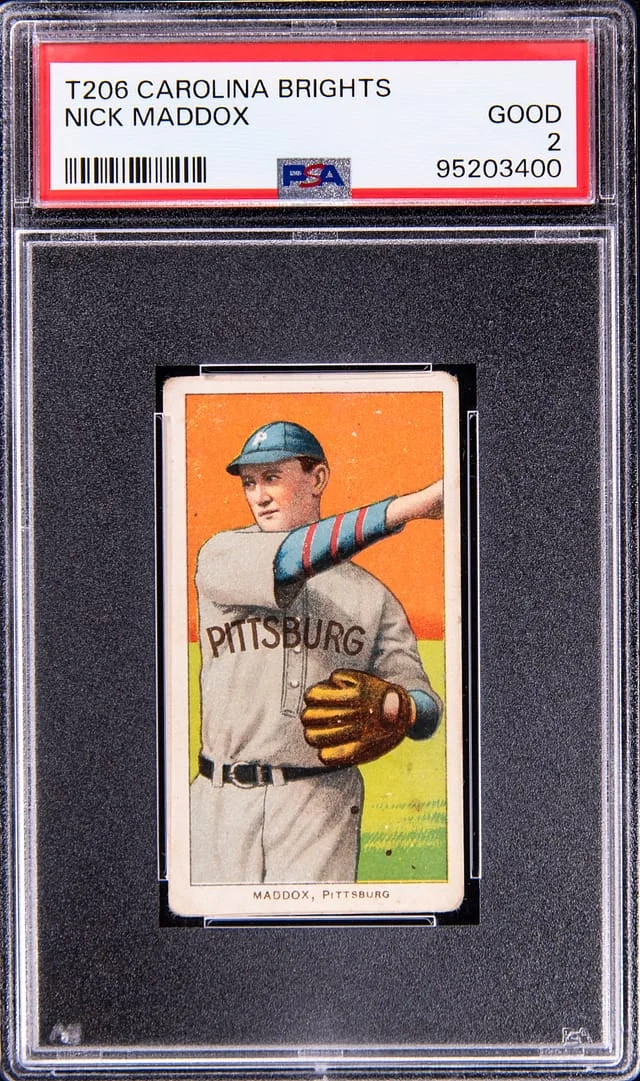 1909-11 T206 Nick Maddox - Carolina Brights Back White Border #no-number card image