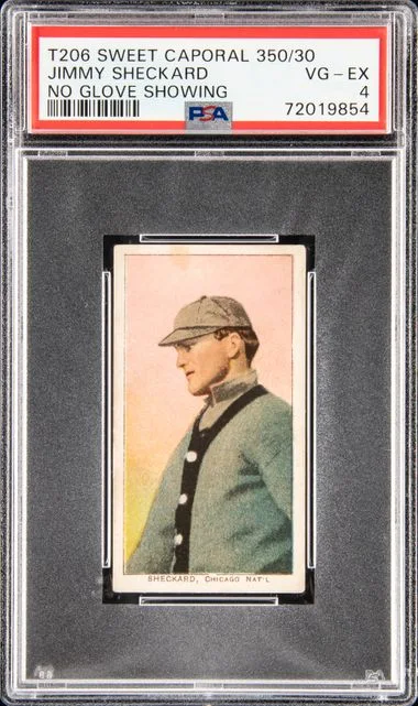 1909-11 T206 No Glove Showing Jimmy Sheckard Sweet Caporal #350/30 card image