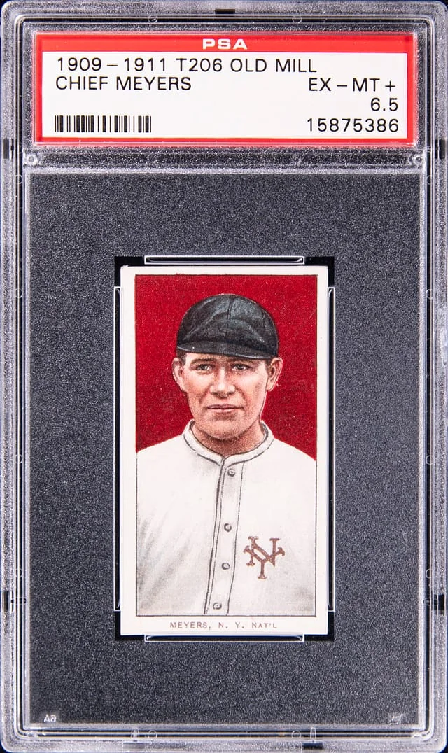 1909-11 T206 Old Mill Chief Meyers #no-number card image