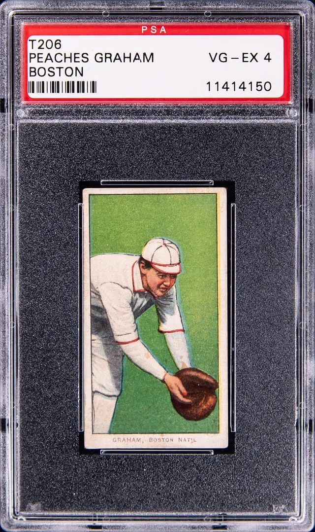 1909-11 T206 Old Mill Peaches Graham, Boston #no-number card image