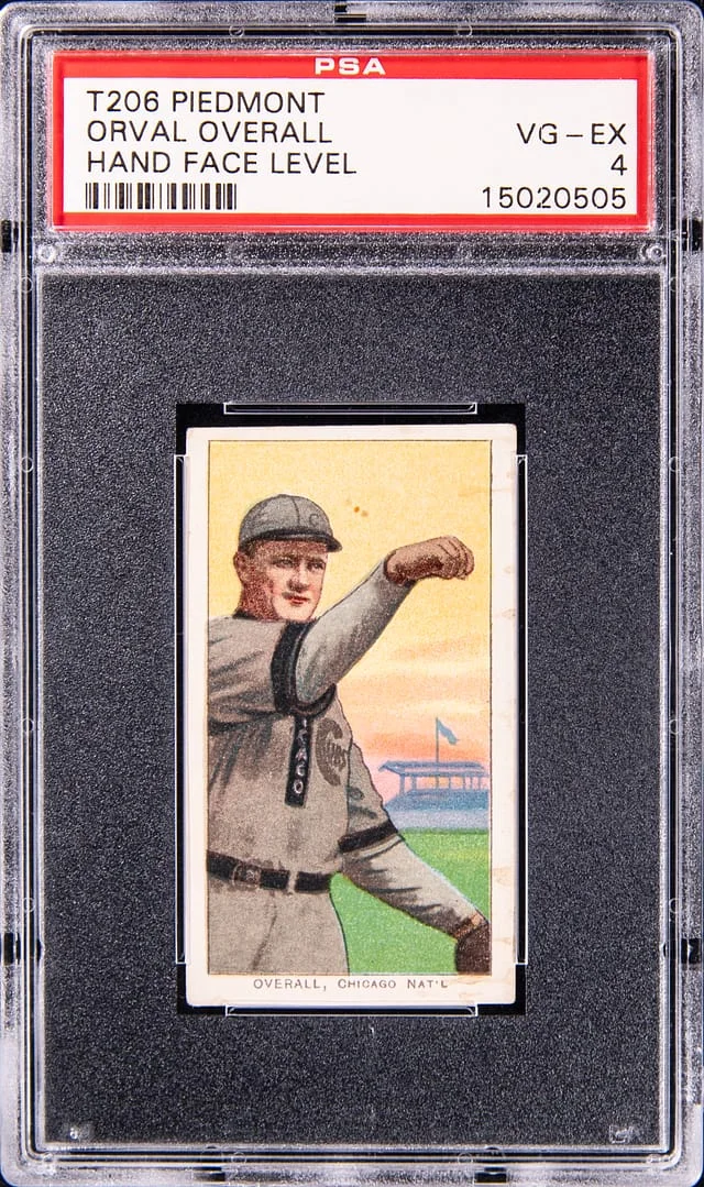 1909-11 T206 Orval Overall, Hand at Face Level - Piedmont White Border #no-number card image