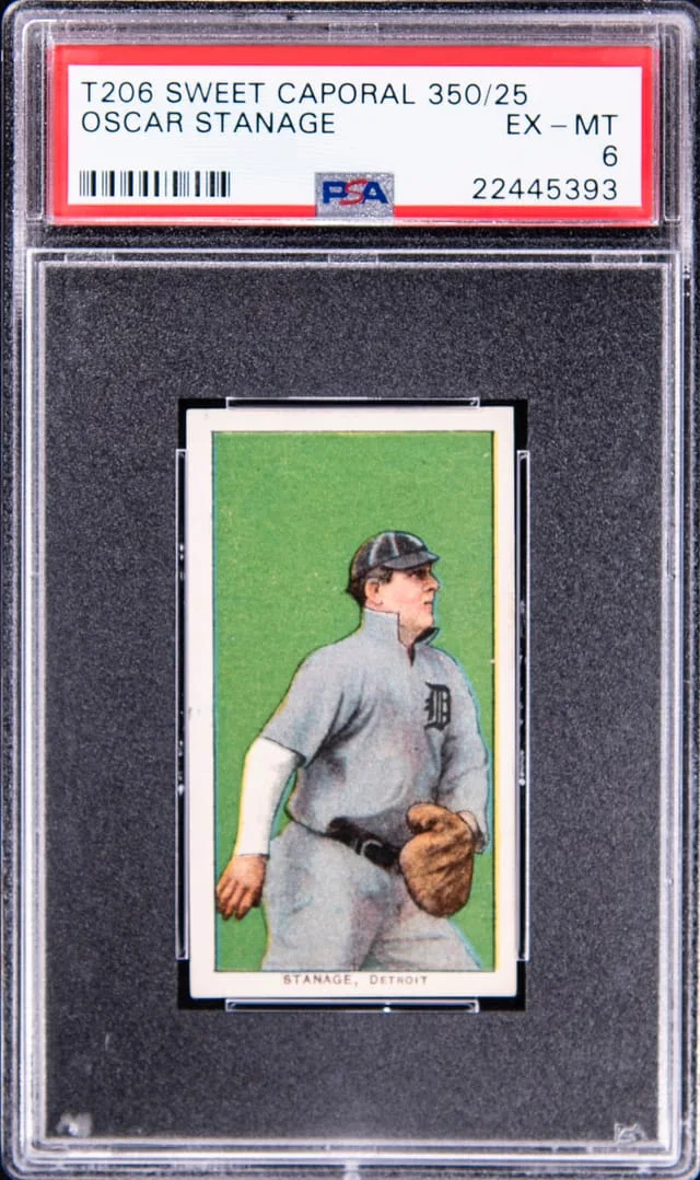 1909-11 T206 Oscar Stanage White Border #no-number card image